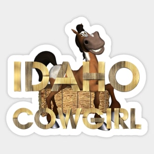 Idaho Cowgirl Sticker